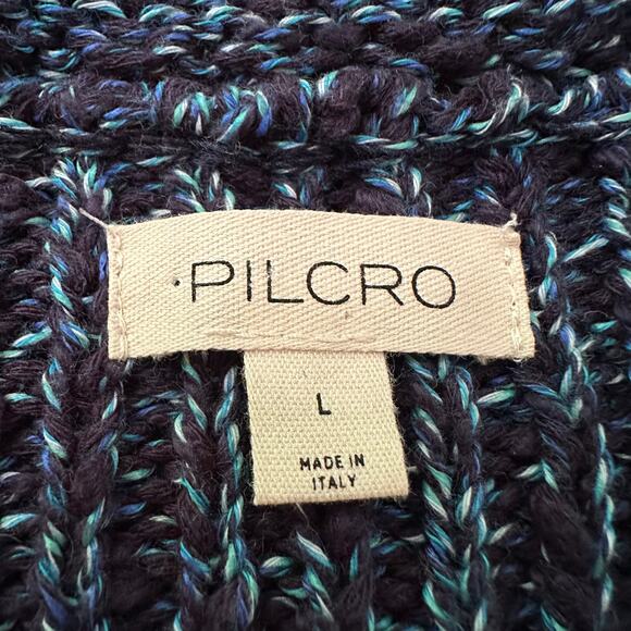 Pilcro Anthropologie blue knit sleeveless tank top size L - Picture 6 of 11